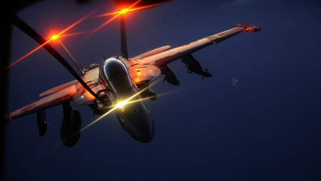 Plane flying bright light red free wallpaper for desktop - medium preview image