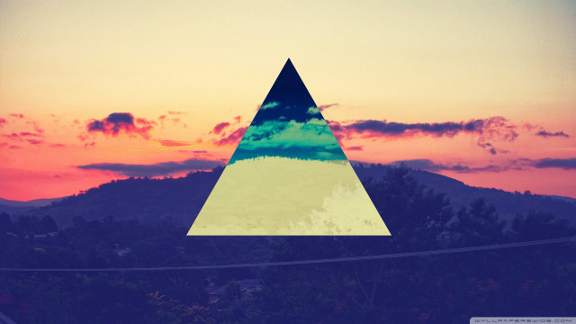 Triangle sunset sky mountain background #2 free wallpaper for desktop - medium preview image