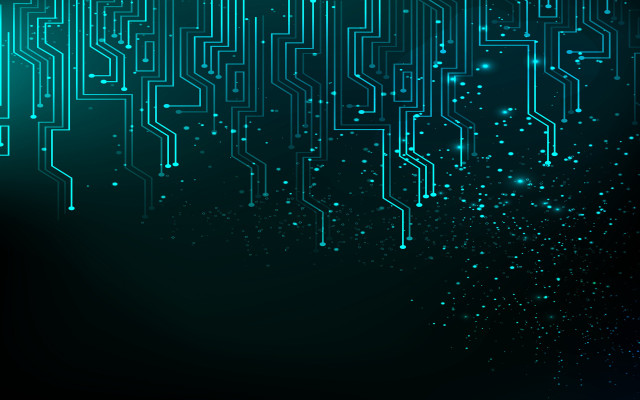 Dark green blue circuit board free wallpaper for desktop - medium preview image