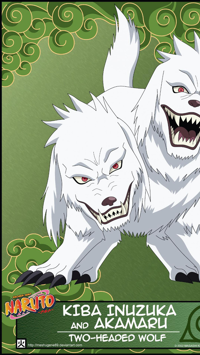 Two white dogs fangs open free wallpaper for mobile - medium preview image