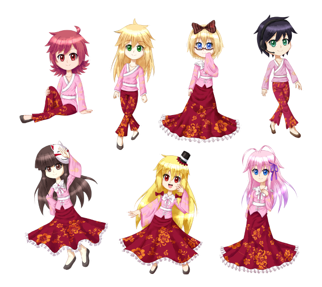 Anime girls outfits hair styles #8 free wallpaper for tablet - medium preview image