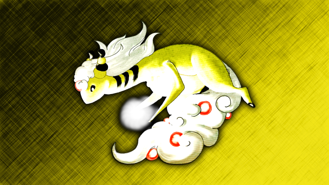 Yellow white dragon red eyes free wallpaper for desktop - medium preview image