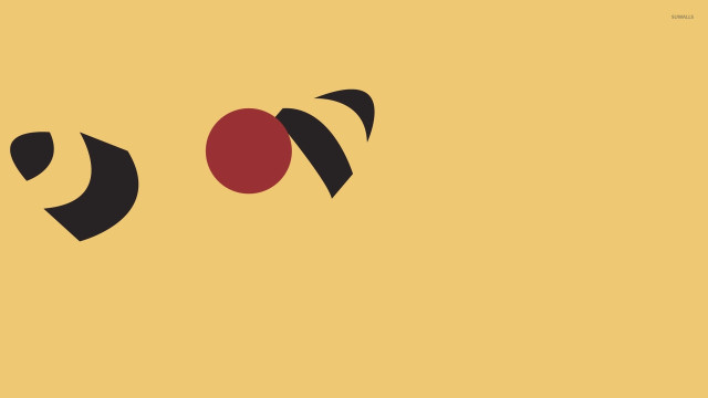 Red dot yellow background black free wallpaper for desktop - medium preview image