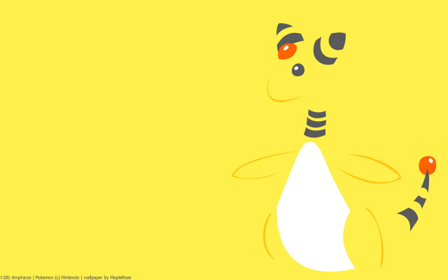 Yellow cartoon character red apple free wallpaper for desktop - medium preview image