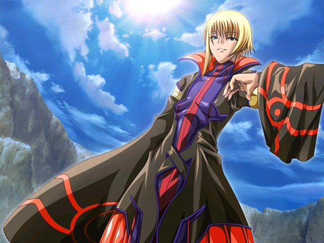 Anime character black red dress free wallpaper for desktop - medium preview image