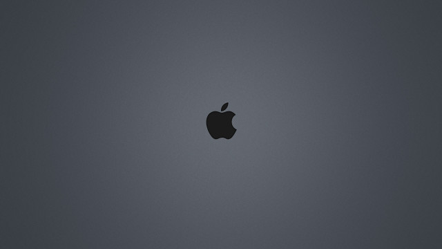 Apple logo gray black background free wallpaper for desktop - medium preview image