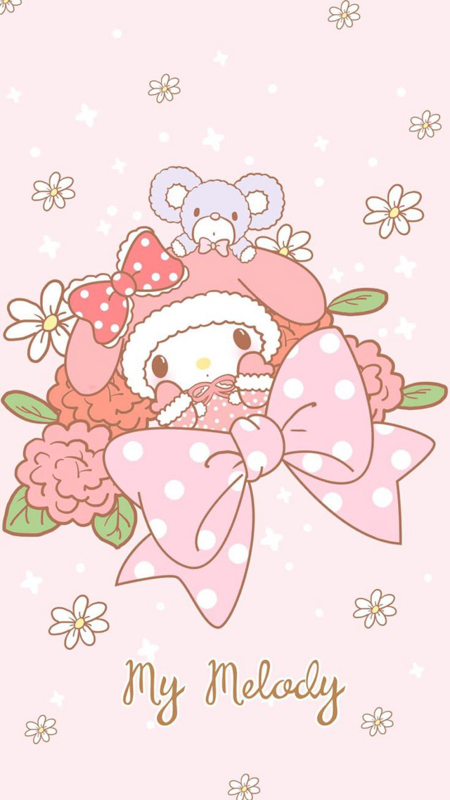 Pink card teddy bear flowers free wallpaper for mobile - medium preview image