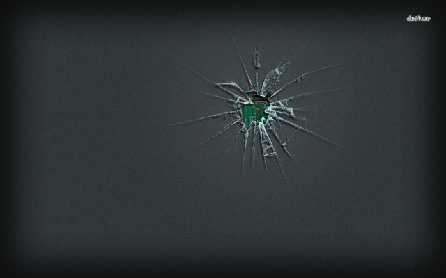 Broken glass green sign black free wallpaper for desktop - medium preview image