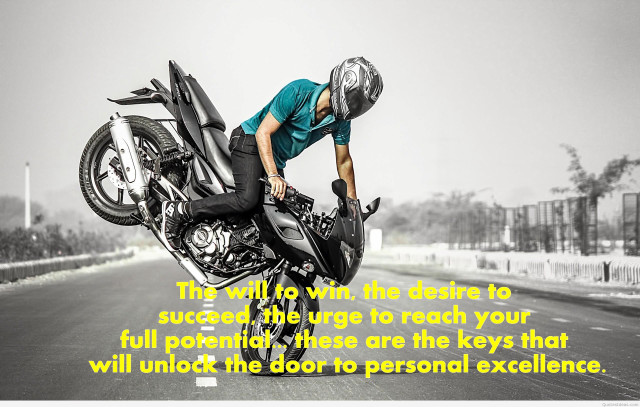 Man motorcycle quote rider back free wallpaper for desktop - medium preview image