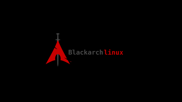 Blackrch linux black red star free wallpaper for desktop - medium preview image
