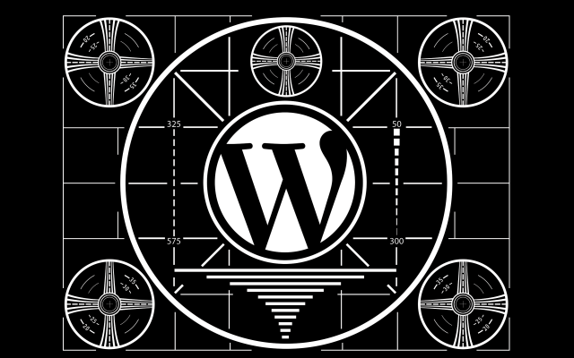 Wordpress logo black white circles free wallpaper for desktop - medium preview image