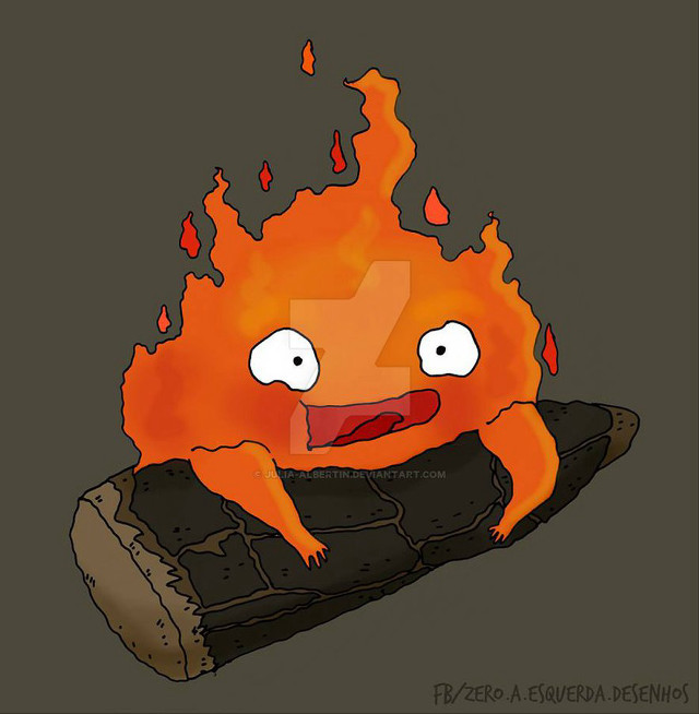 Cartoon fire with face log free wallpaper for tablet - medium preview image