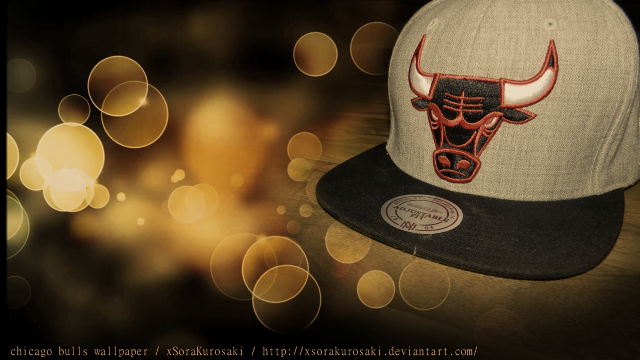 Chicago bulls hat table bokeh free wallpaper for desktop - medium preview image