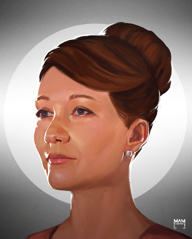 Woman bun necklace hair style free wallpaper for mobile - medium preview image