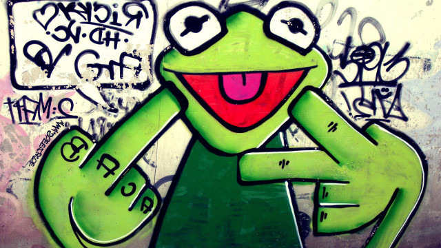 Graffiti frog cover art title free wallpaper for desktop - medium preview image