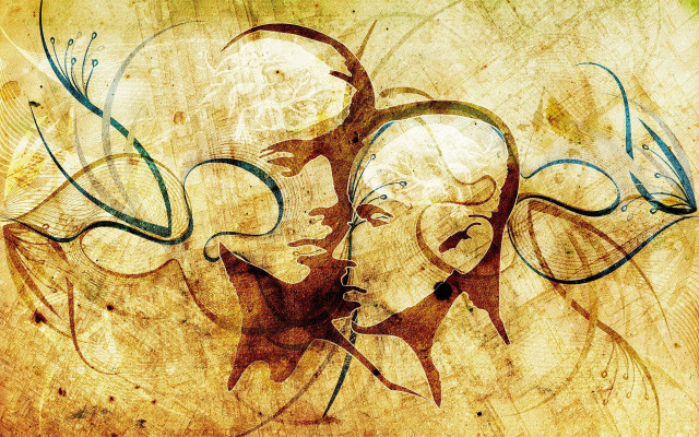 Two people bird head shoulder free wallpaper for desktop - medium preview image