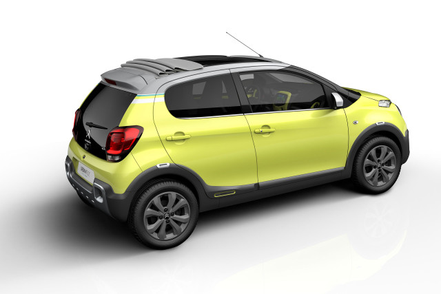 Small yellow car black roof free wallpaper for desktop - medium preview image