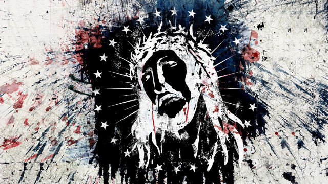 Jesus stars crown glory black free wallpaper for desktop - medium preview image