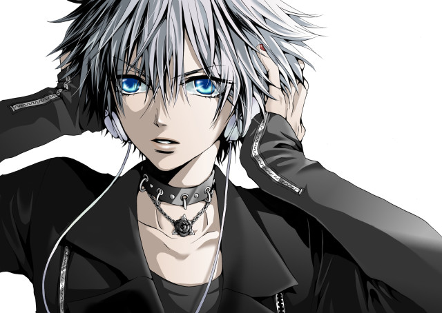 Blue eyes black jacket anime free wallpaper for desktop - medium preview image
