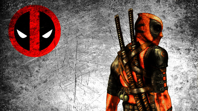 Deadpool character gun symbol red free wallpaper for desktop - medium preview image