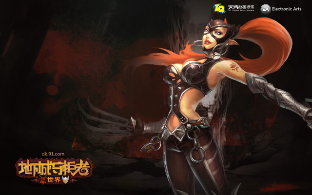 Woman sword demon shoulder fanqi free wallpaper for desktop - medium preview image