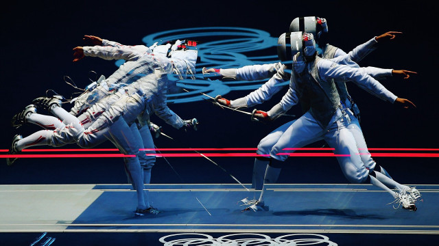 Fencing group trick blue surface free wallpaper for desktop - medium preview image