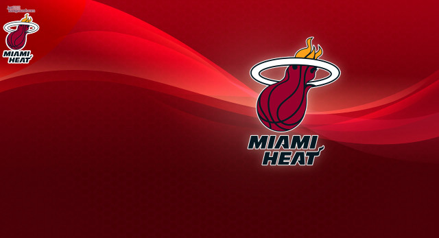 Miami heat logo red wave free wallpaper for desktop - medium preview image