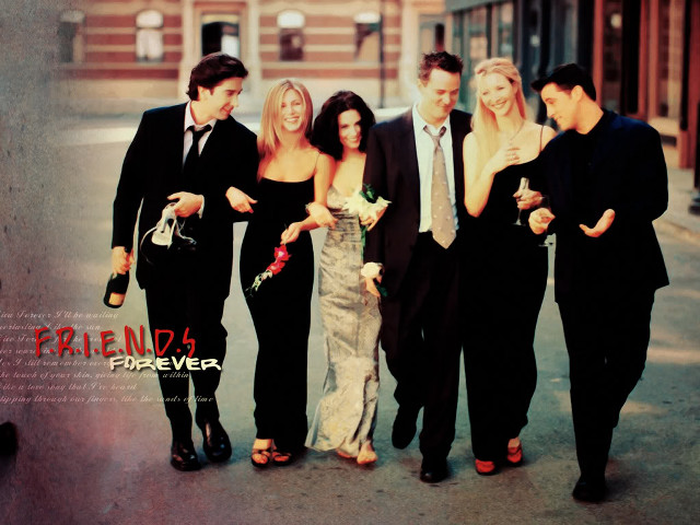 Group people street corner building free wallpaper for desktop - medium preview image