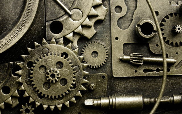 Clock gears closeup cord mechanism free wallpaper for desktop - medium preview image