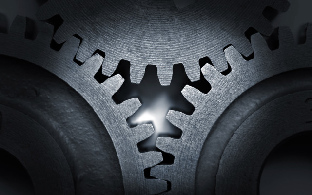 Metal gear wheel light center free wallpaper for desktop - medium preview image