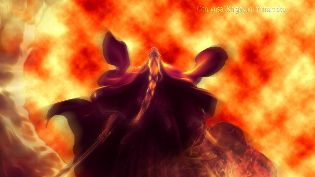 Demon sword flames digital painting free wallpaper for desktop - medium preview image
