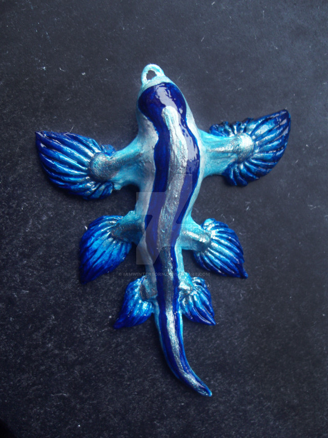 Blue fish white stripe airbrush free wallpaper for mobile - medium preview image