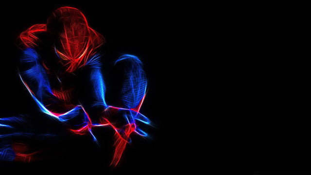 Red blue light painting body free wallpaper for desktop - medium preview image