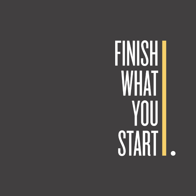 Finish what you start black free wallpaper for tablet - medium preview image