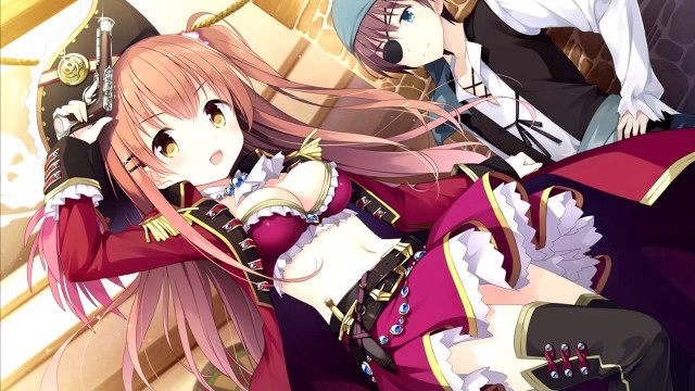 Anime girls standing building clock free wallpaper for desktop - medium preview image