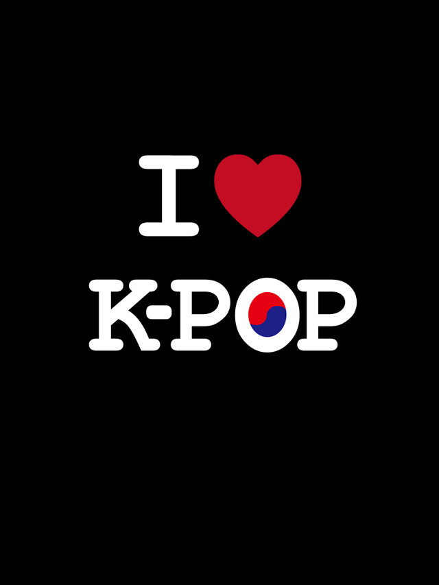 Kpop heart love black background free wallpaper for mobile - medium preview image
