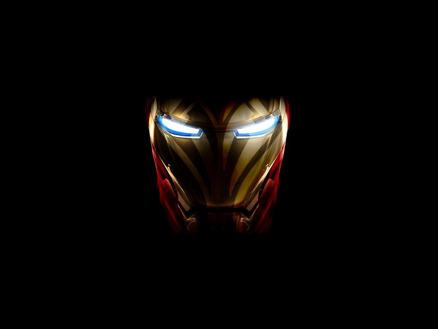 Ironman mask dark light face free wallpaper for desktop - medium preview image