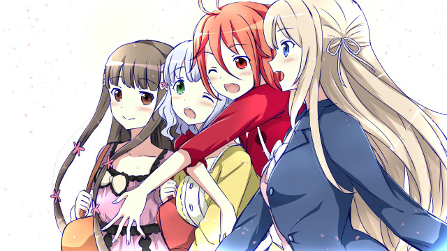 Anime girls long hair red #10 free wallpaper for desktop - medium preview image