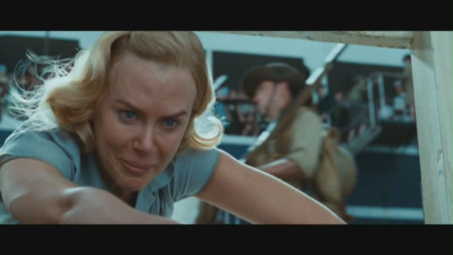 Blonde woman pointing man background free wallpaper for desktop - medium preview image