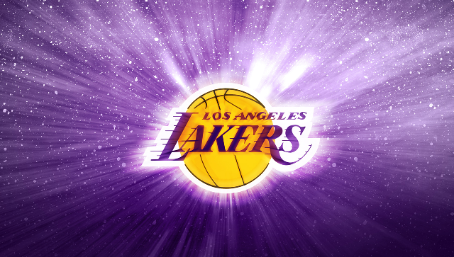 Lakers logo purple background stars #2 free wallpaper for desktop - medium preview image