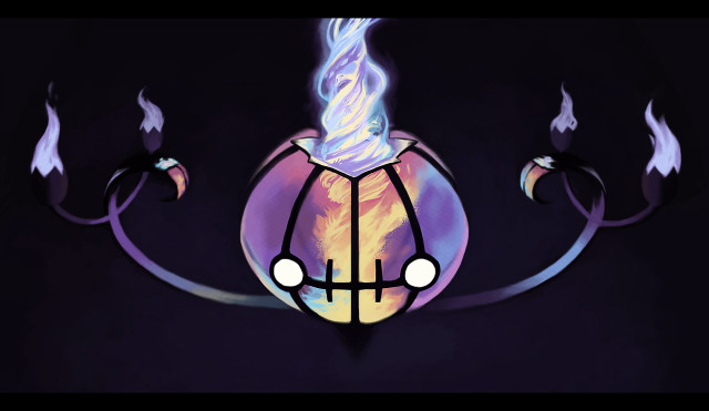 Purple yellow fireball lights black free wallpaper for desktop - medium preview image