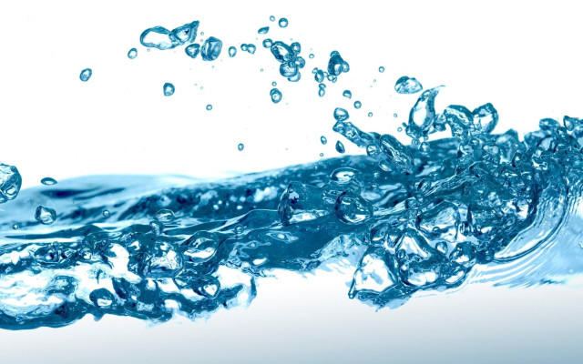 Blue water wave bubbles side free wallpaper for desktop - medium preview image