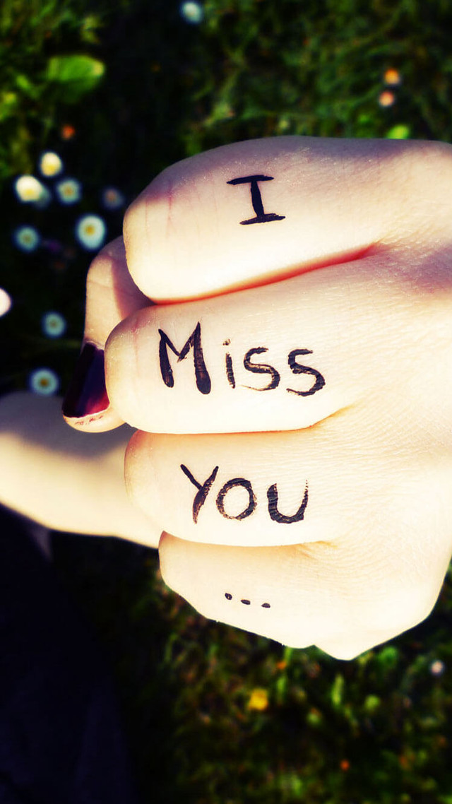 Hand message i miss you free wallpaper for mobile - medium preview image