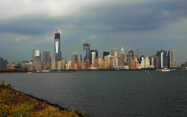 City skyline water cloudy sky #2 free wallpaper for desktop - medium preview image