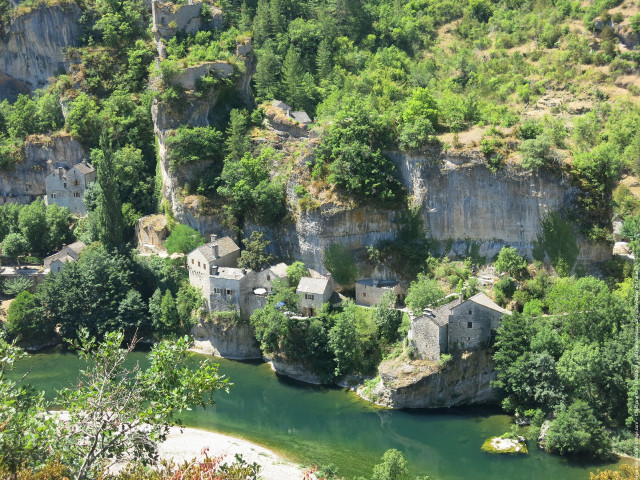 River lush forest hillside cliff free wallpaper for desktop - medium preview image