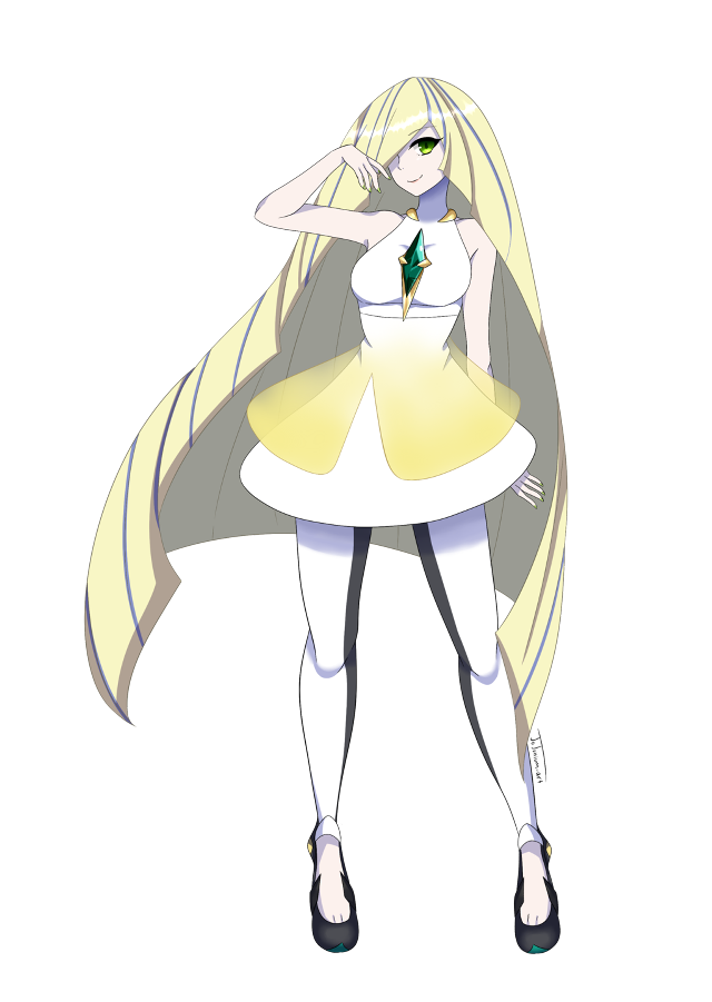 Cartoon girl long white hair free wallpaper for mobile - medium preview image
