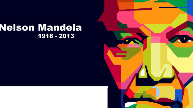 Colorful portrait nelson mandela black free wallpaper for desktop - medium preview image
