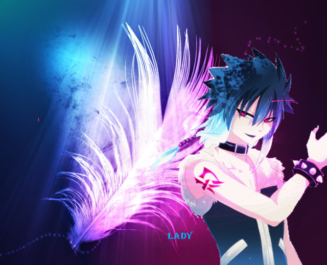 Girl feather purple background blue free wallpaper for desktop - medium preview image