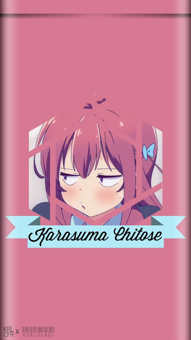 Girl pink hair ribbon neck free wallpaper for mobile - medium preview image