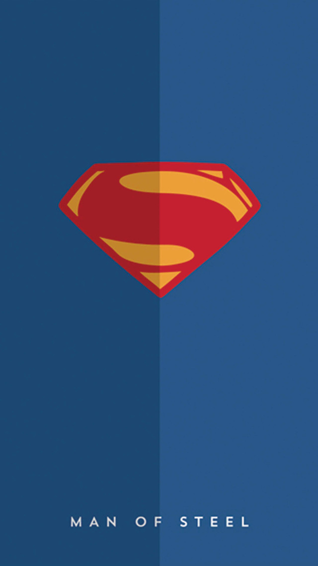 Superman logo blue background red free wallpaper for mobile - medium preview image